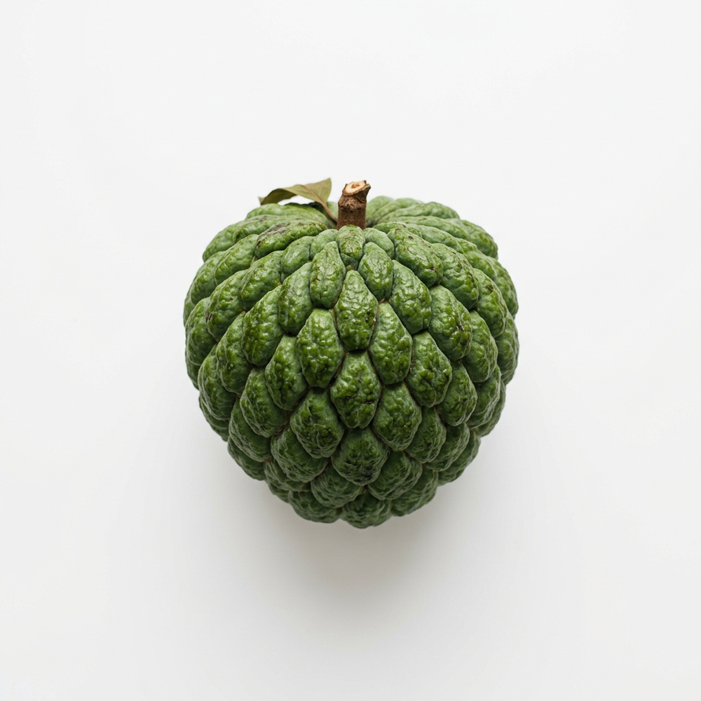 Fresh custard apple sitaphal on white background