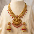 AI-generated temple-style necklace set concept, not actual inventory